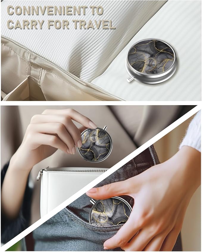Pill Box, 3 Compartment Portable Travel Medicine Box - Image 7
