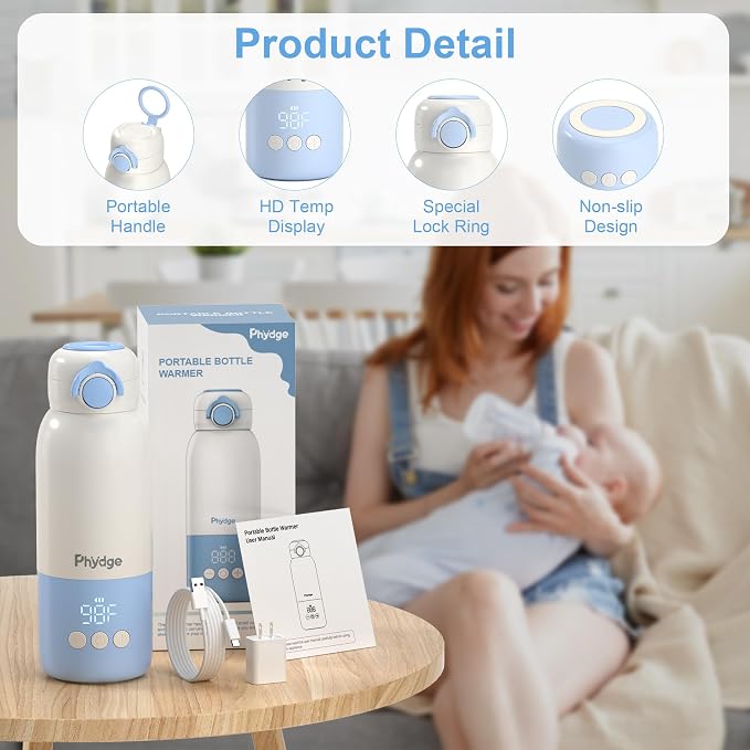 Portable Bottle Warmer for Travel, 12.5oz Cordless Baby Milk Warmer on The go - Image 4