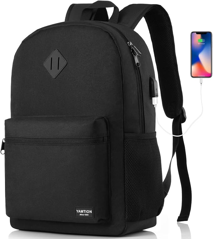 17 Inch Backpack for School Business Travel, Computer Bookbag Schoolbag for by YAMTIONBAGS