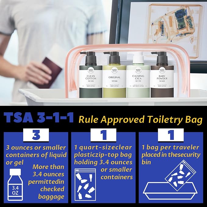 16 Pieces Clear Makeup Bags Bulk, TSA Approved Toiletry Bag - Image 3