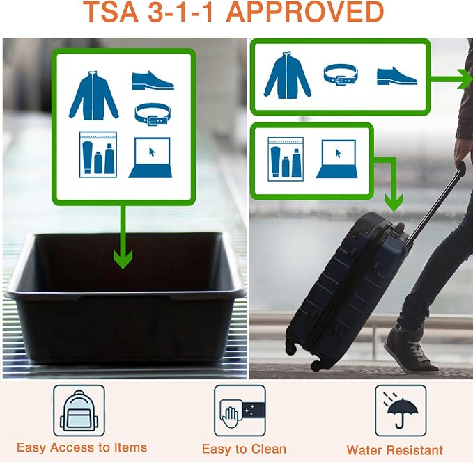 XEWEA 2PCS Large TSA Approved Clear Travel Toiletry Bags - Image 5