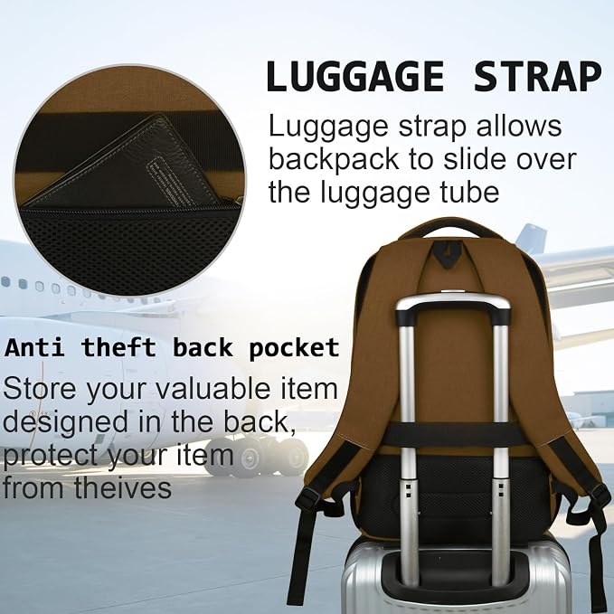 Laptop Backpack, Business Travel Anti Theft Slim Durable Laptops Backpack - Image 6