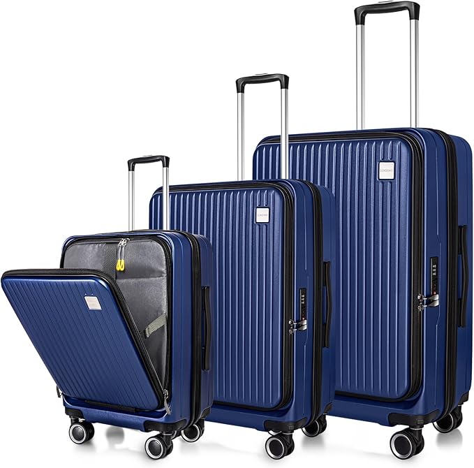 Luggage Sets 3 Piece, ABS Lightweight 20in/24in/28in Luggage, Expandable Carry by SONSENAI