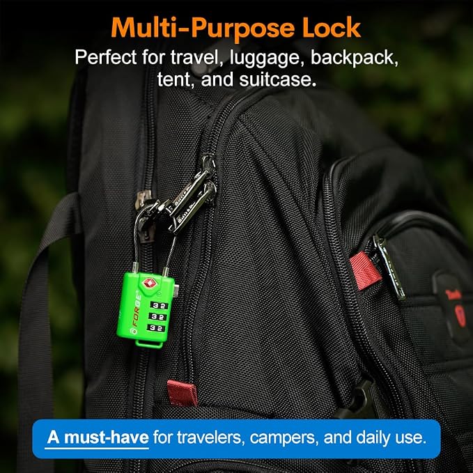 Forge TSA Approved Luggage Locks, Re-settable Combination - Image 7