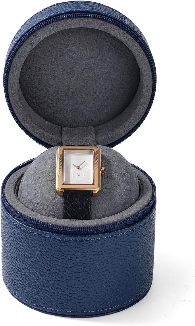 Oirlv Luxury Leather Watch Travel Case Single Watch Case - Image 2