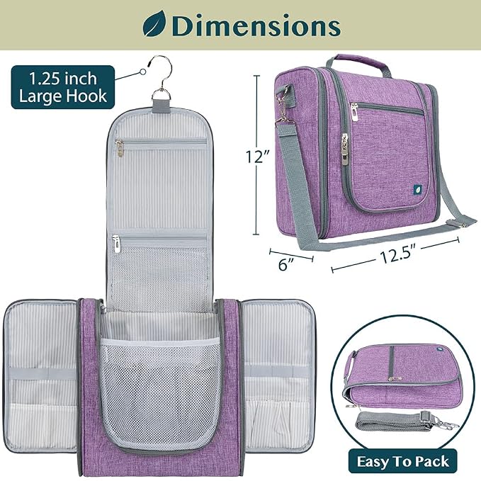 PAVILIA Extra Large Toiletry Bag Travel Bag - Image 2