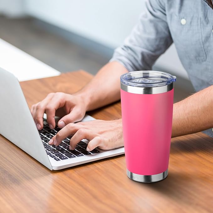 20oz Tumbler with Straw and Brush, Stainless Steel Vacuum Insulated tumbler - Image 5