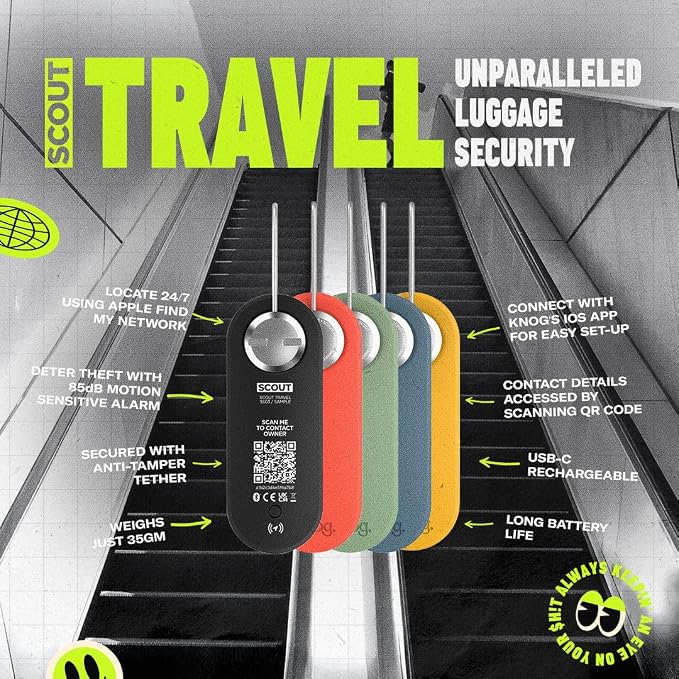 Knog Scout iOS Smart Tag, Tracker & 85d Alarm– Rechargeable Luggage Tag - Image 2