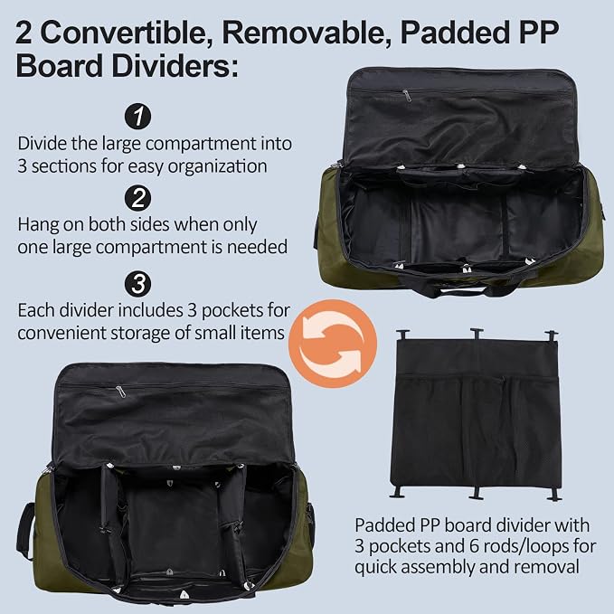 110L/140L Expandable Soft-Sided Foldable Duffle Bag - Image 5