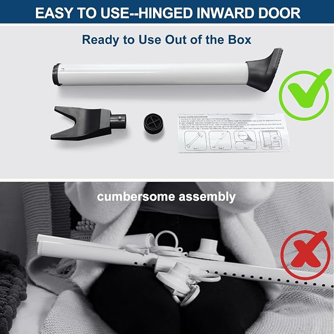 2 Pack Rerishom Door Security Bar, Door Stoppers Security bar, Heavy Duty Door - Image 8