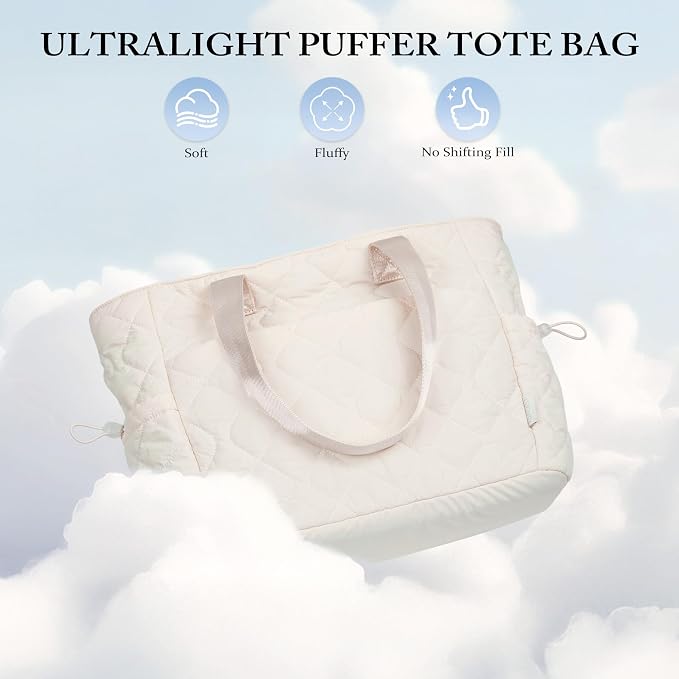 TOPEAST Tote Bag for Women, Large Puffer Tote Bag - Image 7