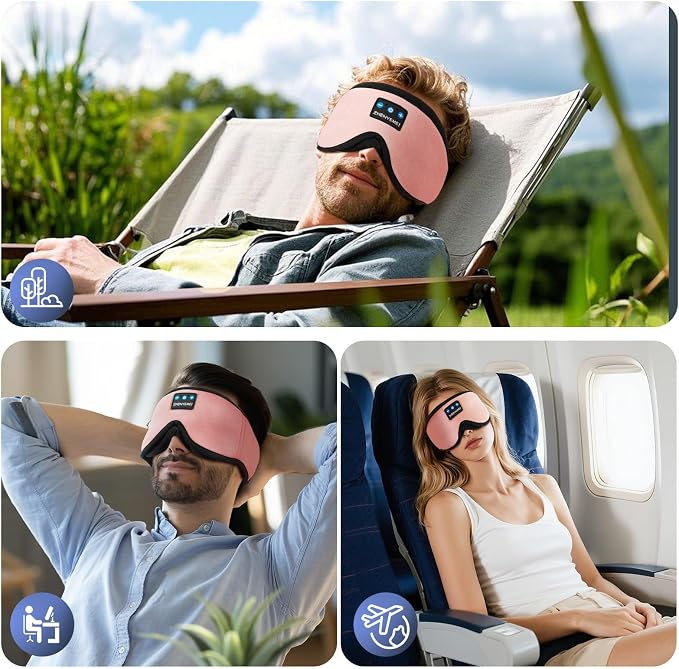 3D Sleep Mask with Bluetooth Headphones, Sleeping Headphones - Image 9