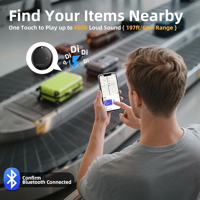 Esky Bluetooth Tracker Tag-4 Pack, Smart Luggage Tracker Compatible - Image 3