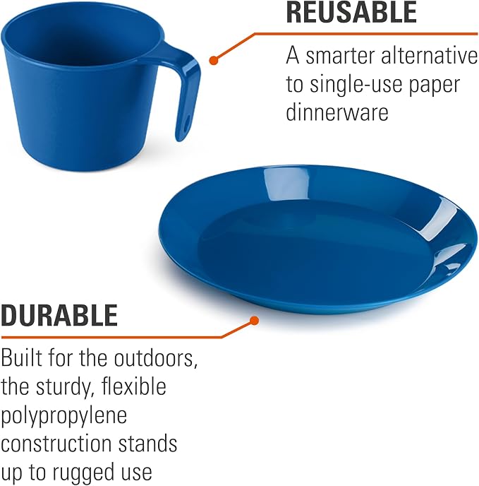 GSI Outdoors Cascadian 1 Person Table Set I 6-Piece Camping, Backpacking Mess - Image 3