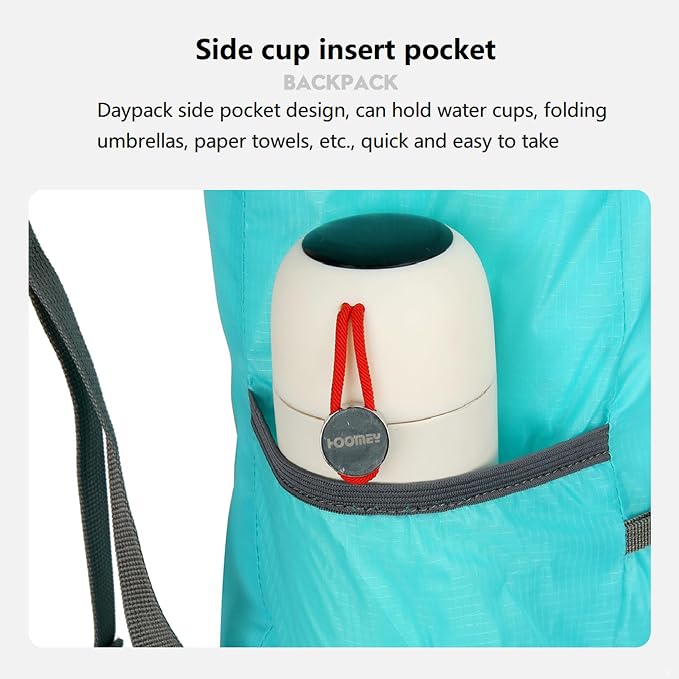 16L Hiking Daypack Lightweight Foldable Travel Backpack Water Repellent Camping - Image 6
