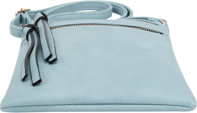 DELUXITY | Crossbody Purse Bag | Functional Multi Pocket Double Zipper Purse | - Image 4