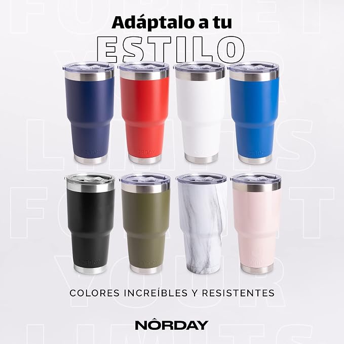 NORDAY | Tumbler with Lid - 30oz - Green Insulated Tumbler - Stainless Steel - Image 6