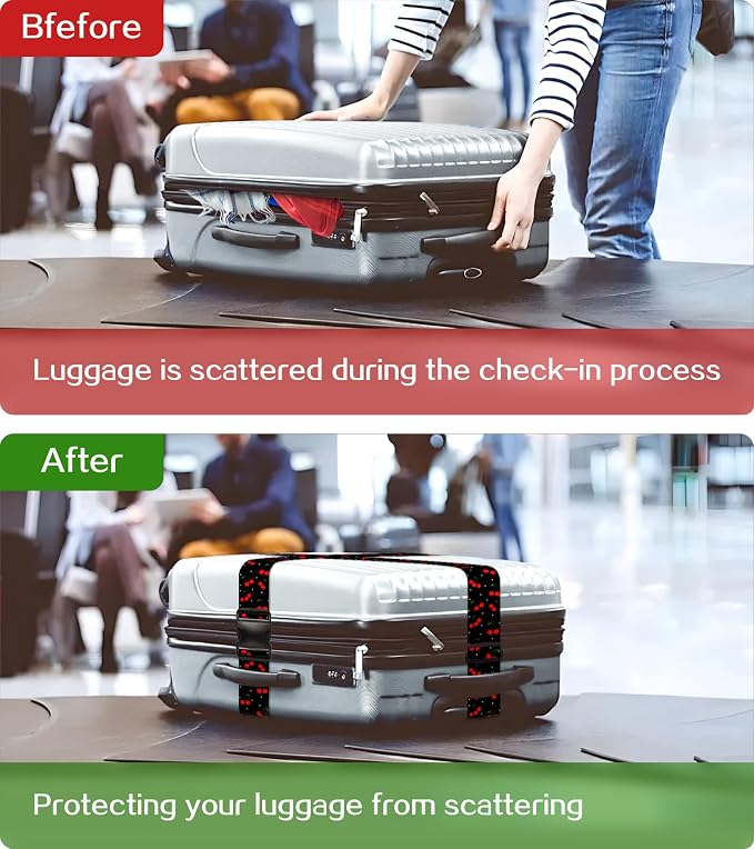 Luggage Straps for Suitcases Travel Belt Luggage Band Heavy Duty Traveling - Image 3