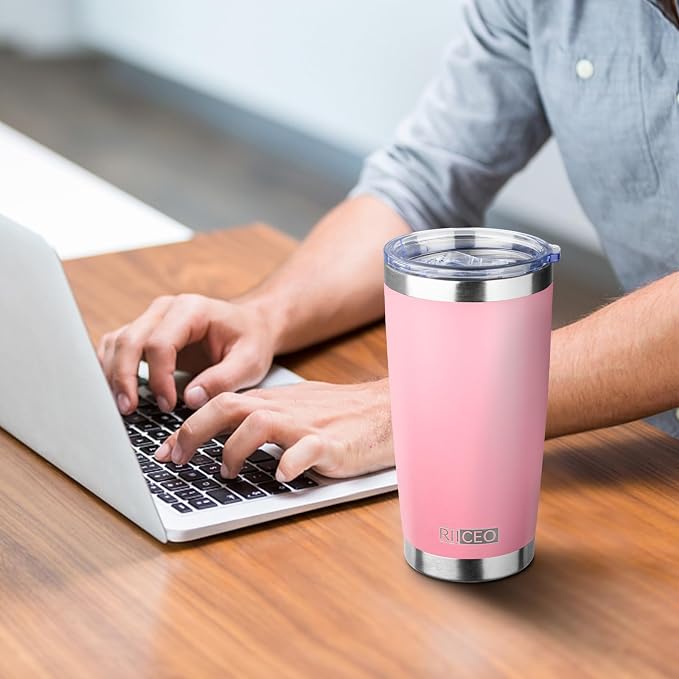 20oz Tumbler with Straw and Brush, Stainless Steel Vacuum Insulated tumbler - Image 5