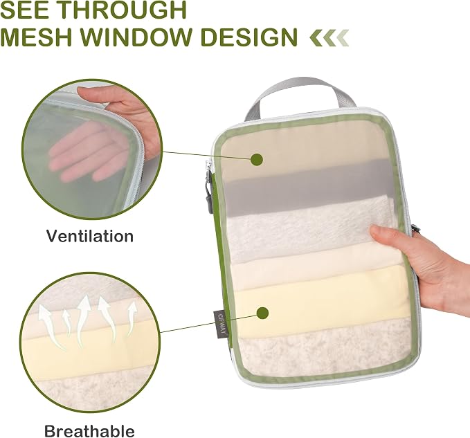 Cipway Compression Packing Cubes Mesh, Lightweight Luggage Organizer Bags - Image 2