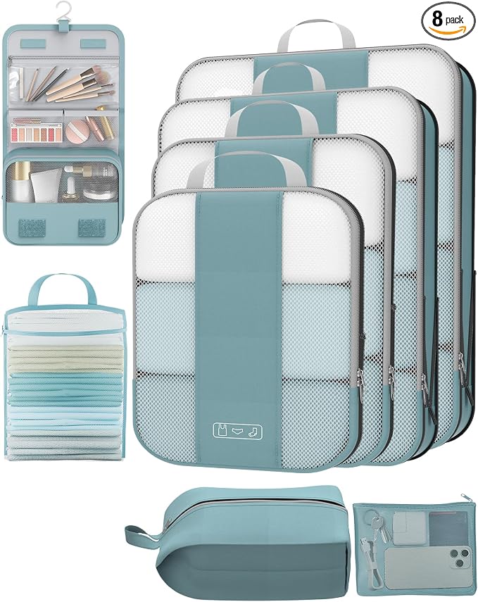 8 Set Compression Packing Cubes by OlarHike
