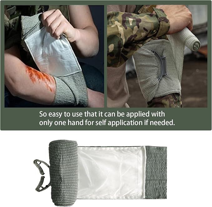 RHINO RESCUE 6" Israeli Style Emergency Bandage, Compression Trauma Wound - Image 6