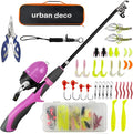 Urban Deco Kids Fishing Pole Set Portable Telescopic Kids Fishing Rod and Reel by UrbanDeco