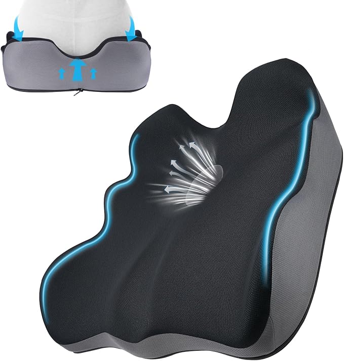 Seat Cushion, X-Large Memory Foam Office Chair Cushion, by LEFAFARDET