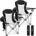 FUNDANGO Folding Camping Chair Heavy Duty, 2 Pack Oversized 440 Lbs Support by FUNDANGO