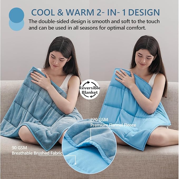 L'AGRATY Weighted Lap Blanket 5lb: Small Weighted Blankets - Image 3