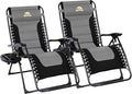 Oversized Padded Zero Gravity Lounge Chair Set of 2, Foldable Patio Anti by ColegenceOutdoor