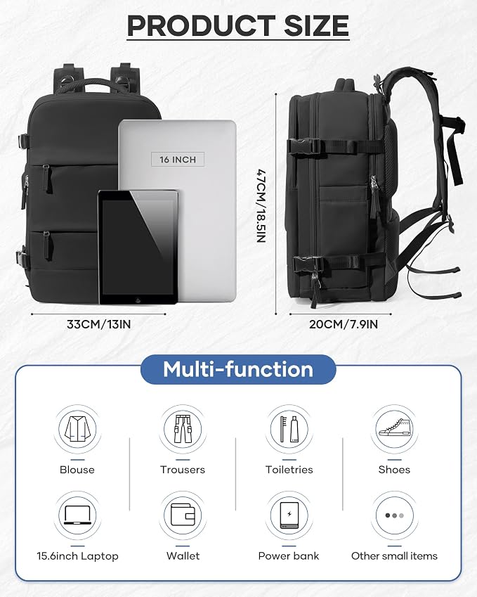 Vacuum Backpack Travel With Pump, Mochila De Viaje Compresion Al Vacio - Image 2