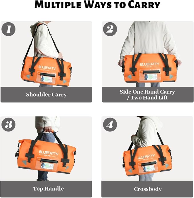 Waterproof Motorcycle Duffel Bag Roll Top Dry Duffel Bag - Image 5