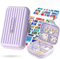 Travel Pill Organizer Box with Medicine Labels, Daily Medication Organizer by Goffing