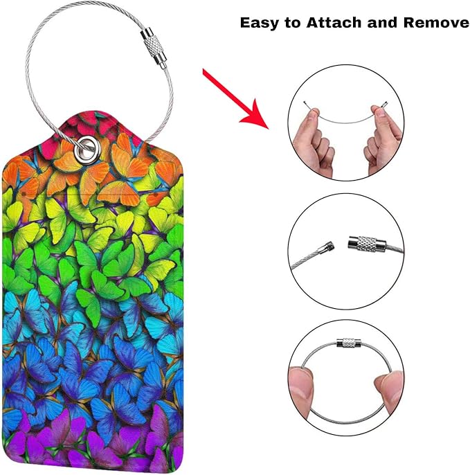 2 Pack Luggage Tag for Suitcases, Colorful Backpack Tag - Image 3