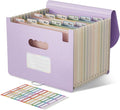 Accordion File Organizer, 13 Pockets Wheat Straw Expanding File Folder by EcoStash