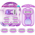 DreamGenius Travel Razors for Women Include 1 Handle and 5 Cartridges, Extra by DreamGenius