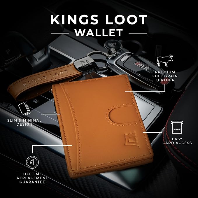 Kings Loot Custom Wallet for Men | Engraved Leather Slim Wallet - Image 5
