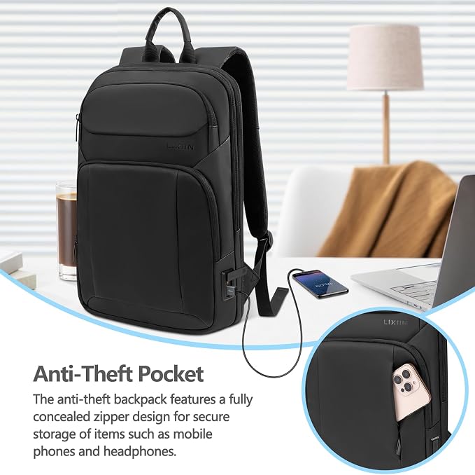 Backpack for Men Slim & Expandable Travel Laptop Backpack - Image 6