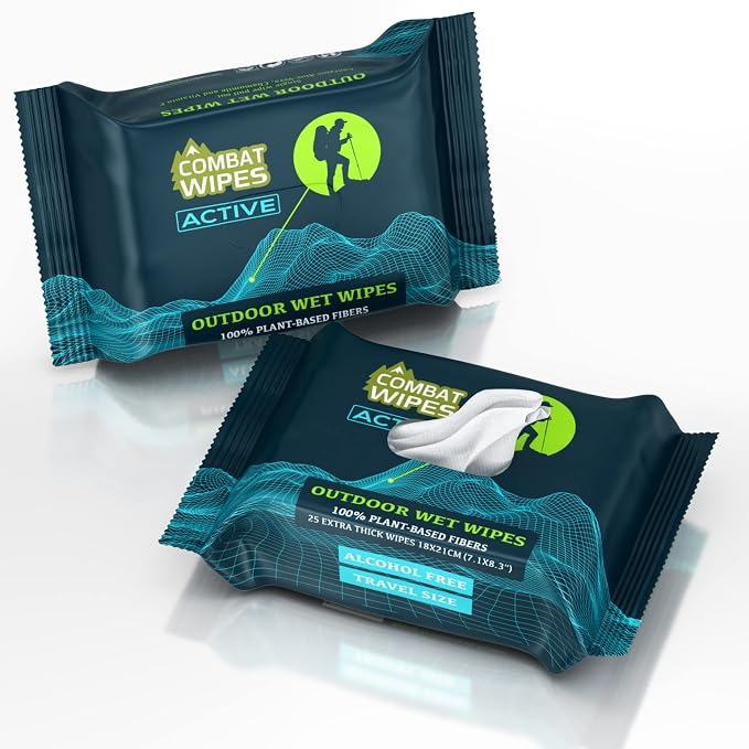 Combat Wipes ACTIVE Outdoor Wet Wipes by CombatWipes