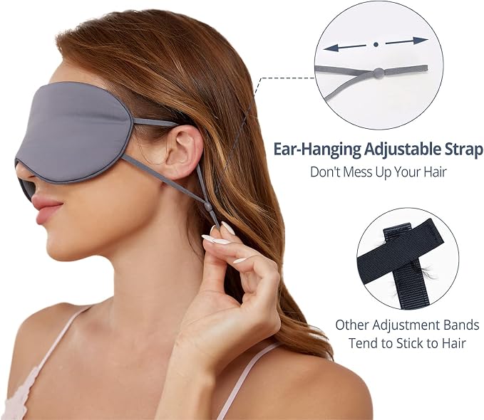Sleeping Mask 2 Pack, Cool Double-Sided Use of Sleep Mask, Super Soft Blindfold - Image 4