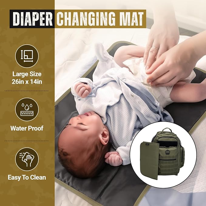HighSpeedDaddy - Baby Diaper Backpack, Military-Grade, Waterproof, Compact Baby - Image 6