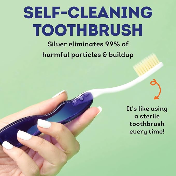 MOUTHWATCHERS Soft Flossing Folding Travel Toothbrush, 2 Pack, Ultra Clean - Image 5
