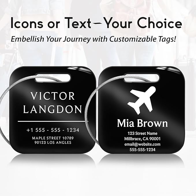 Customized Stainless Steel Luggage Tags: Personalize Your Suitcases, and Bags - Image 3