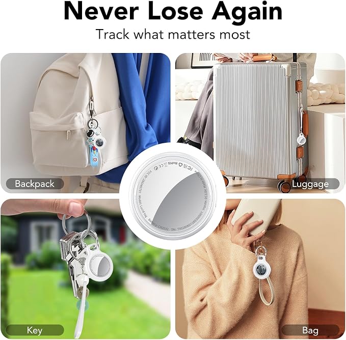 2025 New Air Tracker Tags-2 Pack, Replaceable Battery, Key Finder and Item - Image 8
