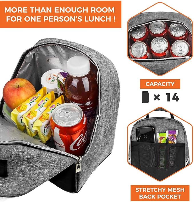 opux Lunch Box for Girls Boys Kids, Insulated Leakproof Lunch Bag, Reusable - Image 5