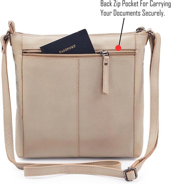Small Soft Genuine Leather Crossbody Purse Women’s Sling Crossover Shoulder - Image 4