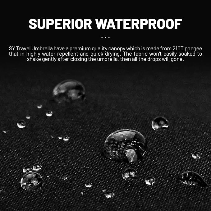 SY COMPACT Travel Umbrella Windproof Automatic Umbrellas Small Compact UV Sun - Image 5