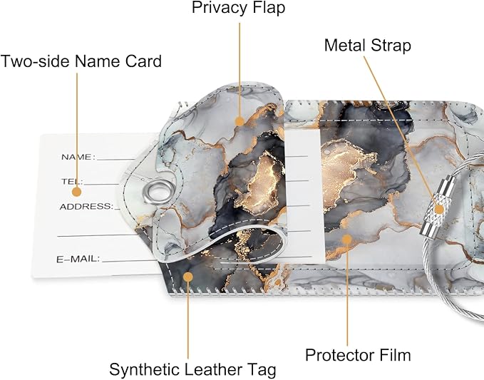 Fintie Luggage Tags, Privacy Cover ID Label - Image 4