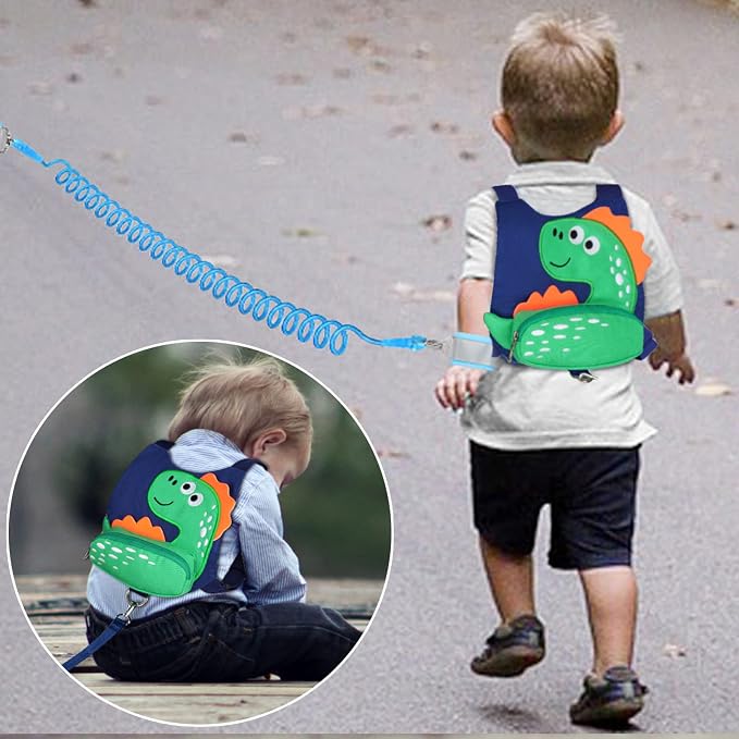 Toddler Harness Leash with Anti Lost Wrist Link, Accmor Cute Dinosaur Kids - Image 6